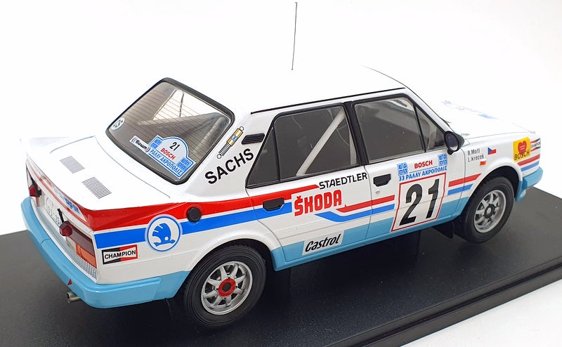 Škoda 130 LR, No.21, WRC, Rally Acropolis, L.Krecek/B.Motl, 1986 1:18 IXO | Sběratelské modely aut Škoda 130 LR, No.21, WRC, Rally Acropolis, L.Krecek/B.Motl, 1986 1:18 IXO | Sběratelské modely aut