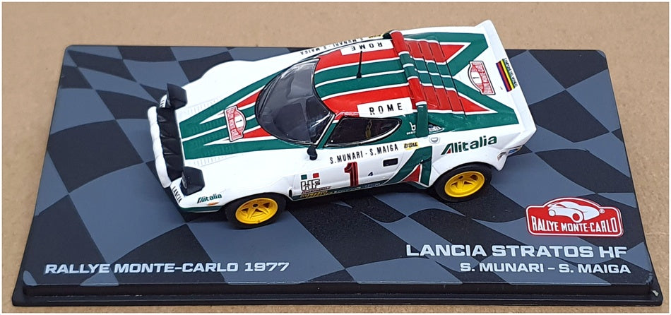 Altaya 1/43 Scale 22926E - Lancia Stratos HF #1 Monte Carlo 1977 Munari/Maiga