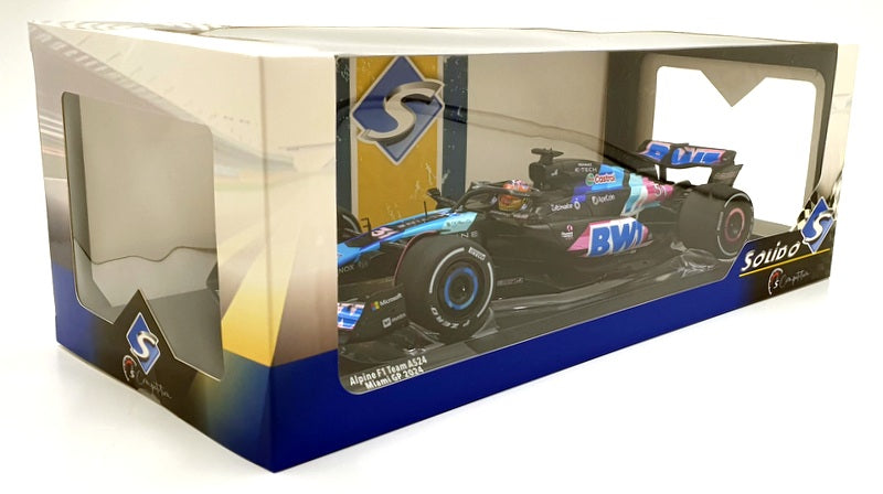 Solido 1/18 Scale Diecast S1814001 - Alpine F1 Team A524 Miami GP 24