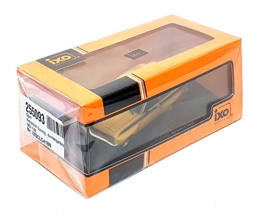 Ixo 1/43 Scale Diecast CLC418N - 1973 Opel Ascona A - Yellow
