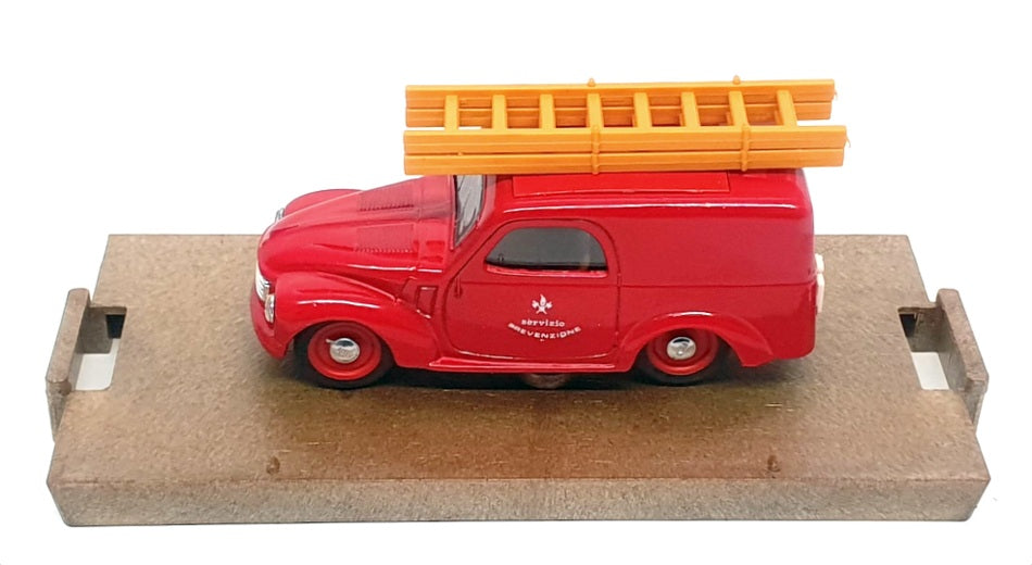 Brumm 1/43 Scale Diecast R80 - Fiat 500 Fire Engine Van - Red