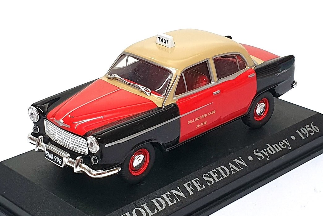 Altaya 1/43 Scale AT998 - 1956 Holden FE Sedan Sydney Taxi - Beige/Red/Black
