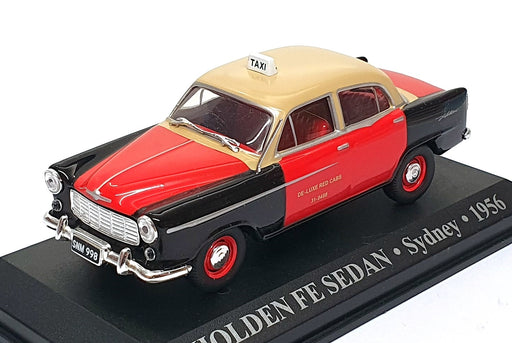 Altaya 1/43 Scale AT998 - 1956 Holden FE Sedan Sydney Taxi - Beige/Red/Black