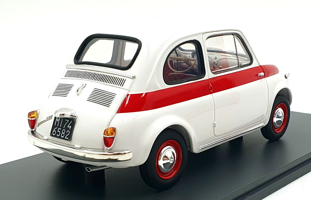 Schuco 1/18 Scale Diecast 18U00024 - 1958 Fiat Nuova 500 Sport - White