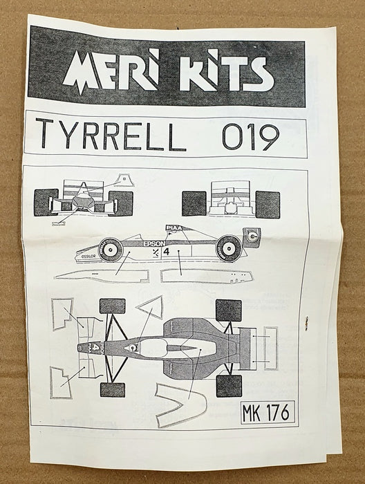 Meri Kits 1/43 Scale Kit MK176B - Tyrrell 019 F1 GP Monaco 1990