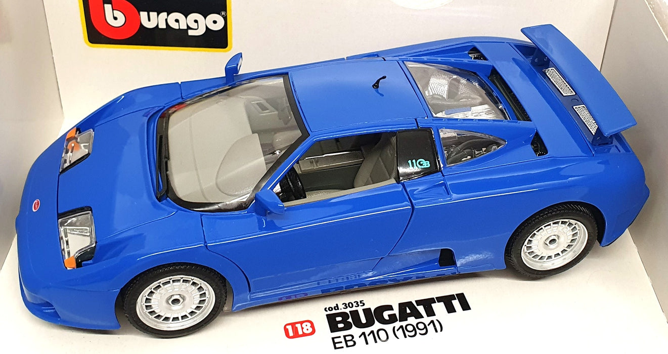 Burago 1/18 Scale Diecast 3035 - 1991 Bugatti EB 110 - Blue