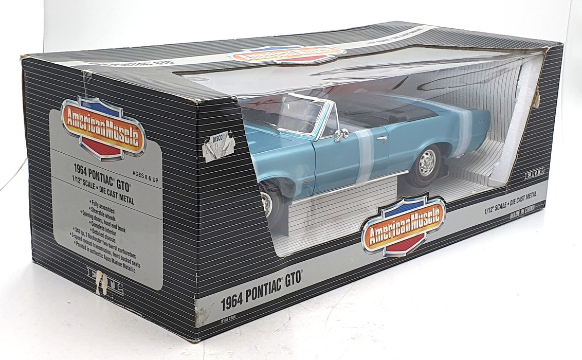Ertl 1/12 Scale 7308 - 1964 Pontiac GTO Convertible - Metallic Lt Blue