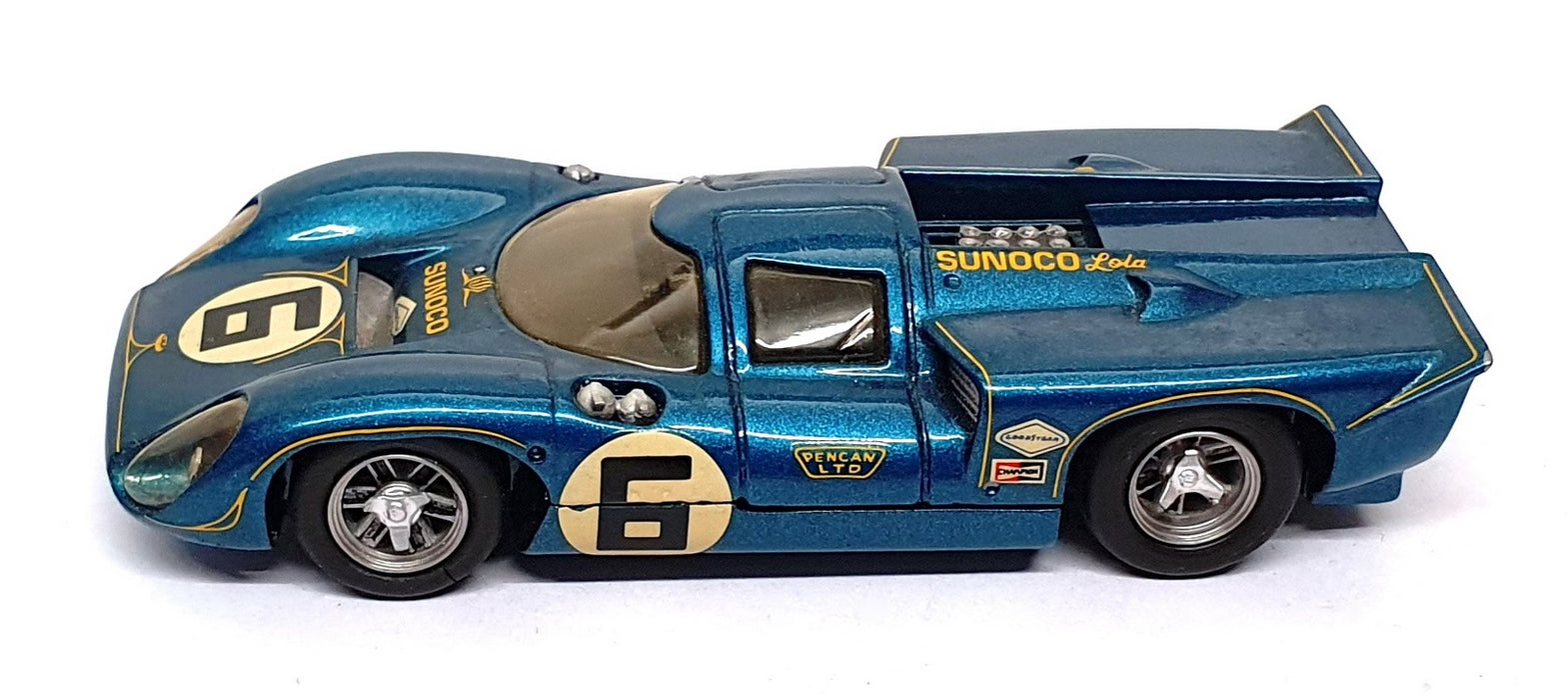 Historic Replicars 1/43 Scale 23126G - 1969 Lola T70 Mk3B Race Car #6 - Blue