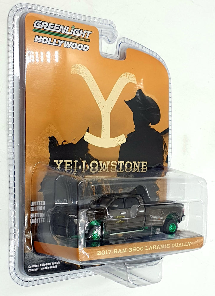 Greenlight 1/64 Scale 44980-F - 2017 RAM 3500 Laramie Dually Yellowstone Chase
