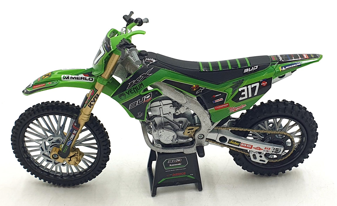 NewRay 1/12 Scale SS-58143 - Kawasaki #317 Motorbike Bud Racing - Valin