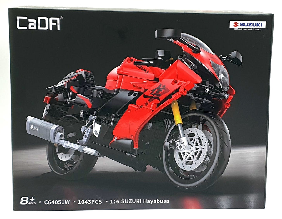 CADA C64051W 1/6 Scale 1043 pcs - Suzuki Hayabusa Motorbike Unbuilt - Red
