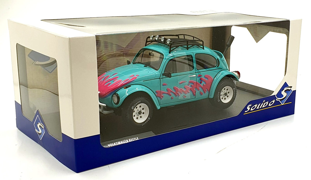 Solido 1/18 Scale Diecast S1809604 - Volkswagen Beetle Buggy Baja - Green/Pink
