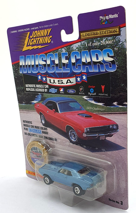 Johnny Lightning 1/64 Scale 202-03 - Muscle Cars 1969 Pontiac Firebird - Lt Blue