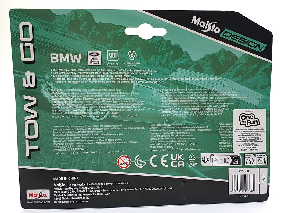 Maisto 1/64 Scale Diecast 15368 '21 Ford F-150 SVT Raptor/Trailer with Bass Boat