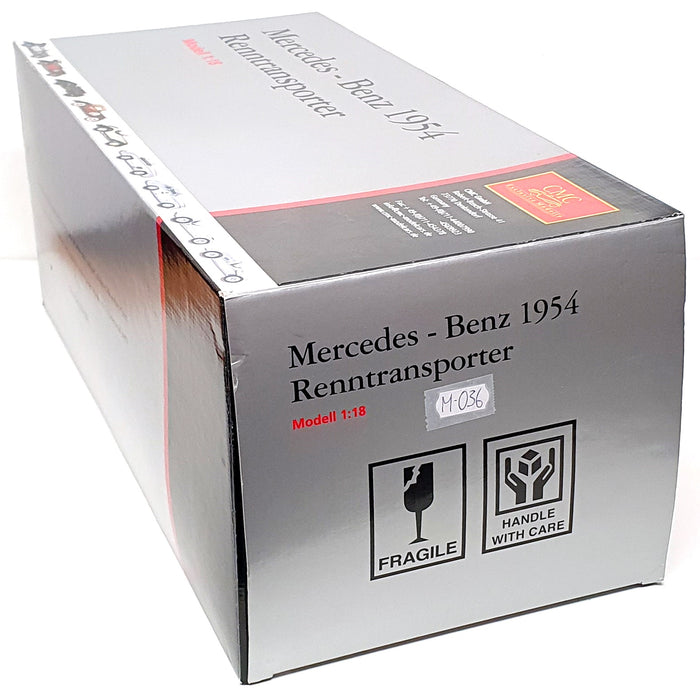 CMC 1/18 Scale Diecast M-036 - 1954 Mercedes Benz Renntransporter Truck - Blue