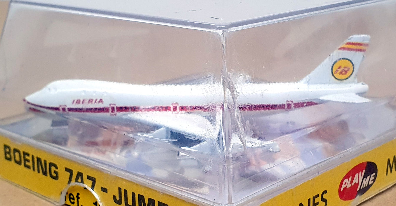 Aviones Play Me Diecast 115 - Boeing 747 Jumbo Jet Aircraft Iberia - White/Red