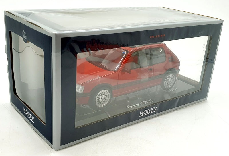 Norev 1/18 Scale Diecast 184846 - Peugeot 205 GTi 1.9 PTS Deco 1991 - Red