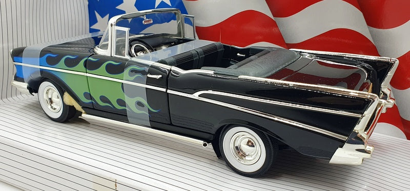 Ertl 1/18 Scale Diecast 32098 - 1957 Custom Chevy - Black/Flames