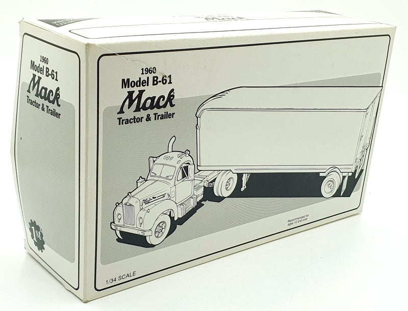 First Gear 1/34 Scale 19-1266 1960 Model B-61 Mack + Trailer Mercury Marine