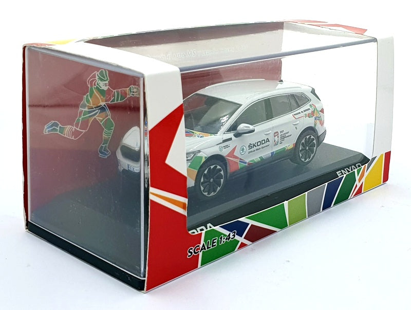 I-Scale 1/43 Scale 01425I Skoda Enyaq 2012 Ice Hockey Championship Latvia White