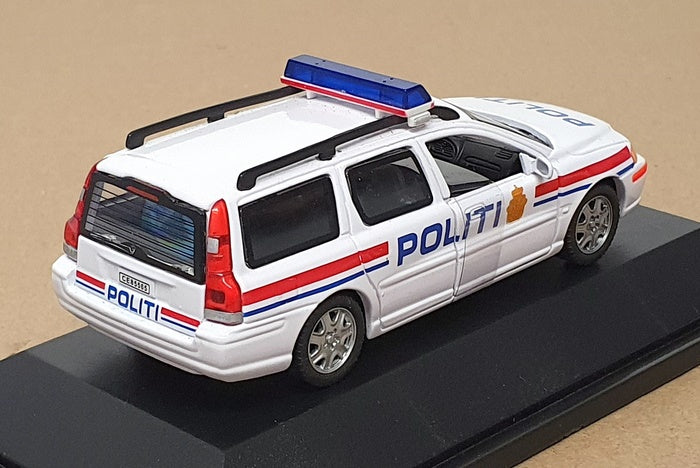 Altaya 1/43 Scale Diecast 13525B - 2002 Volvo V70 Politi - White/Red/Blue