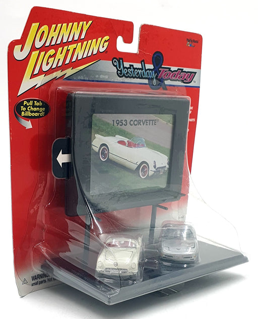 Johnny Lightning 1/64 Scale 483-10 1953 and 2000 Chevrolet Corvette 2 Piece Set
