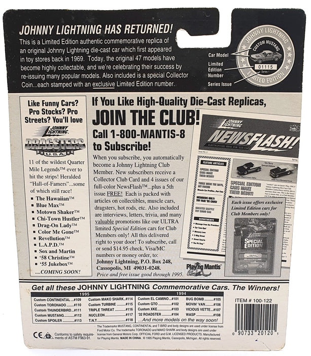 Johnny Lightning 1/64 Scale 100-122 - The Challengers Custom Mustang - Black