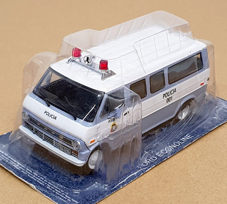 Altaya 1/43 Scale CB69 - Ford Econoline Colombia Police Minibus - White/Grey