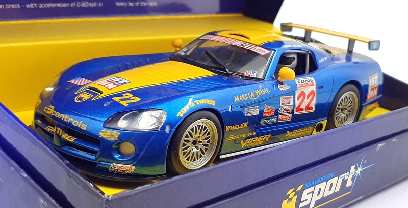 Scalextric 1/32 Scale Slot Car C2522A - Dodge Viper Competition Coupe #22 - Blue