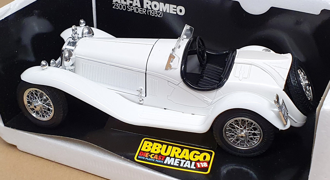 Burago 1/18 Scale Diecast 3008 - 1932 Alfa Romeo 2300 Spider - White