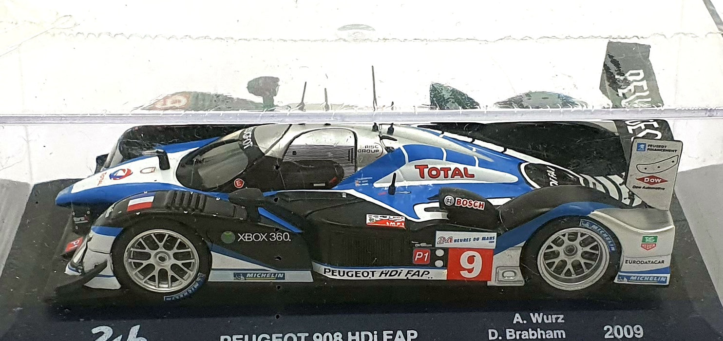 Altaya 1/43 Scale 031225 - Peugeot 908 HDi FAP #9 2009 Wurz/Brabham/Gene
