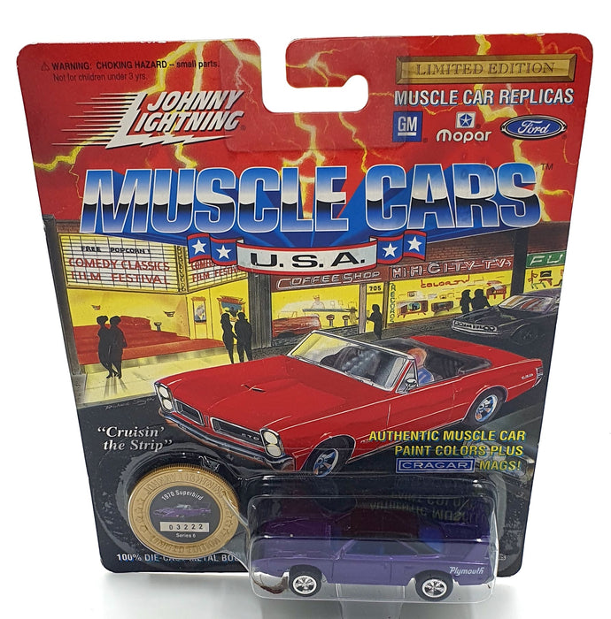 Johnny Lightning 1/64 Scale 200-160 - Muscle Cars USA 1970 Plymouth Superbird