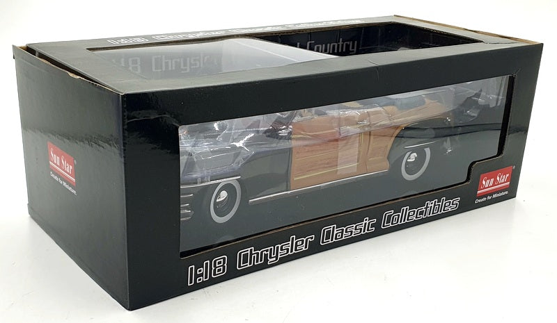 Sun Star 1/18 Scale Diecast 6141 - 1948 Chrysler Town & Country - Gunmetal Grey