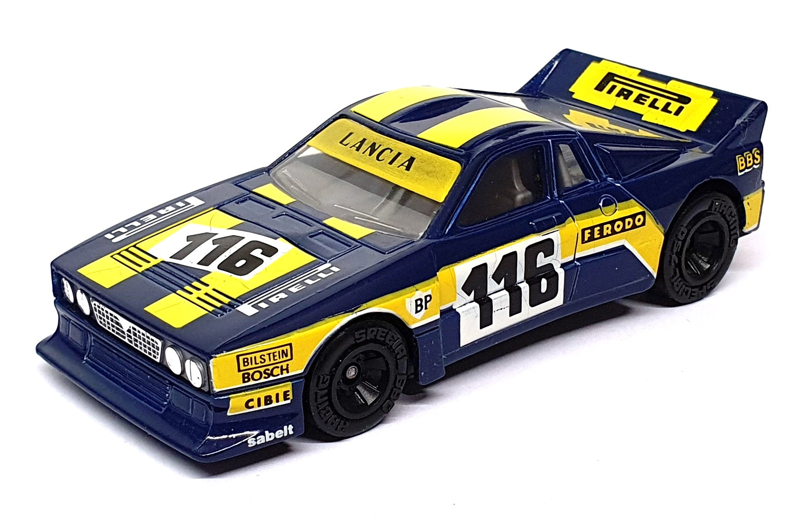 Matchbox 1/40 Scale Diecast KS-803 - Lancia Rally Car #116 - Blue/Yellow