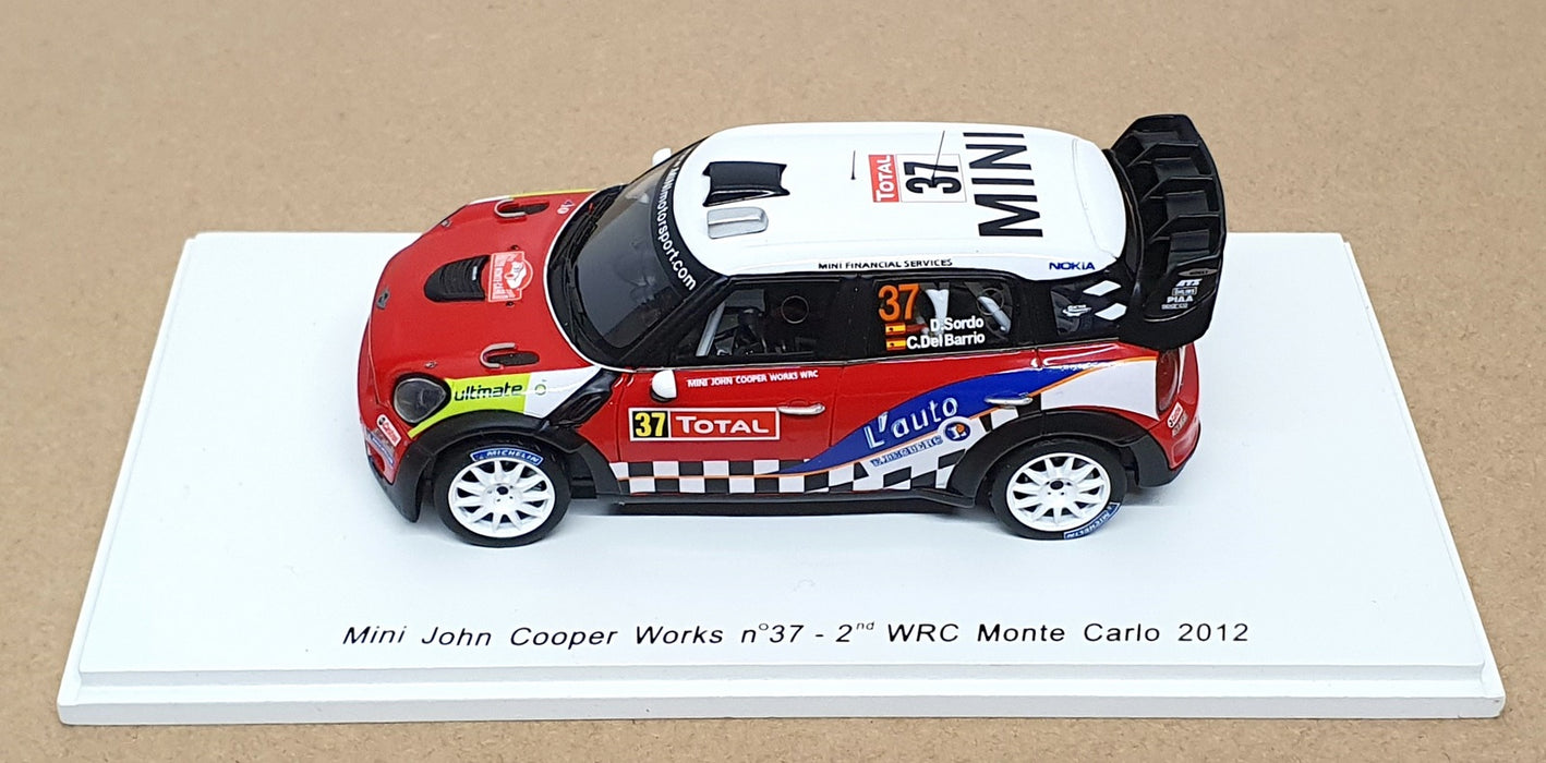 Spark 1/43 Scale S3312 - Mini John Cooper Works #37 2nd WRC Monte Carlo 2012