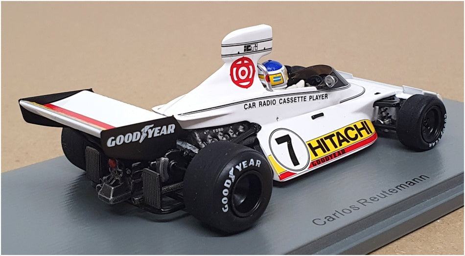 Spark 1/43 Scale S7428 - F1 Brabham BT44 Belgium GP 1974 #7 Reutemann