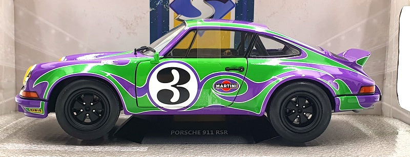 Solido 1/18 Scale Diecast S1801117 1973 Porsche 911 RSR #3 Hippy Tribute Martini