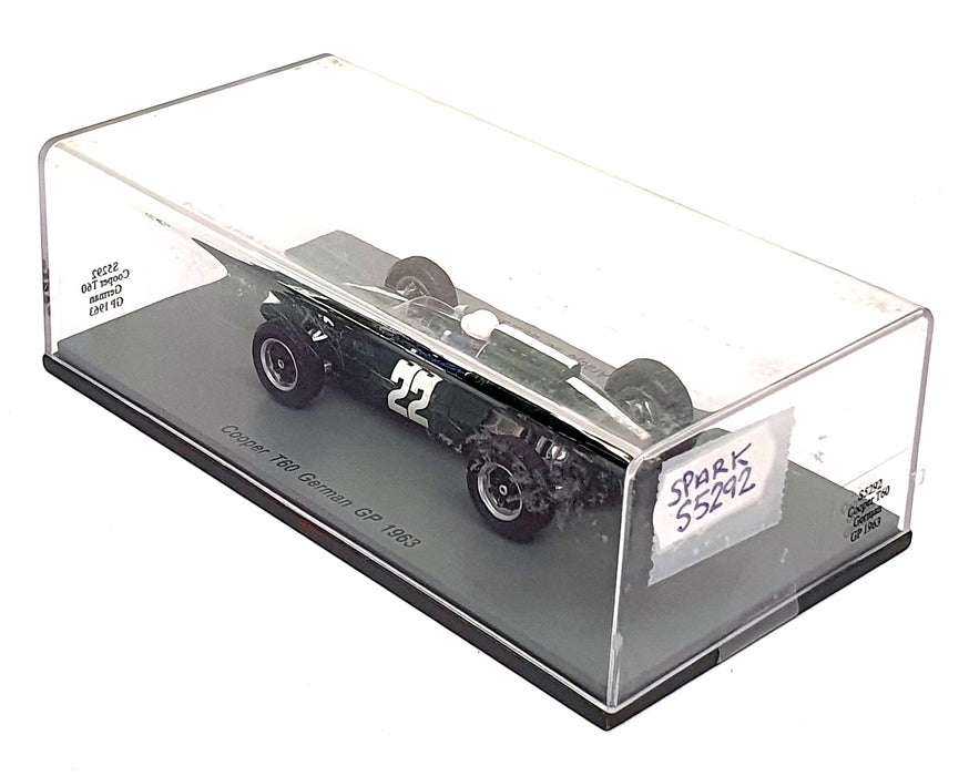 Spark 1/43 Scale S5292 - F1 Cooper T60 #22 German GP 1963 de Cabral - Green