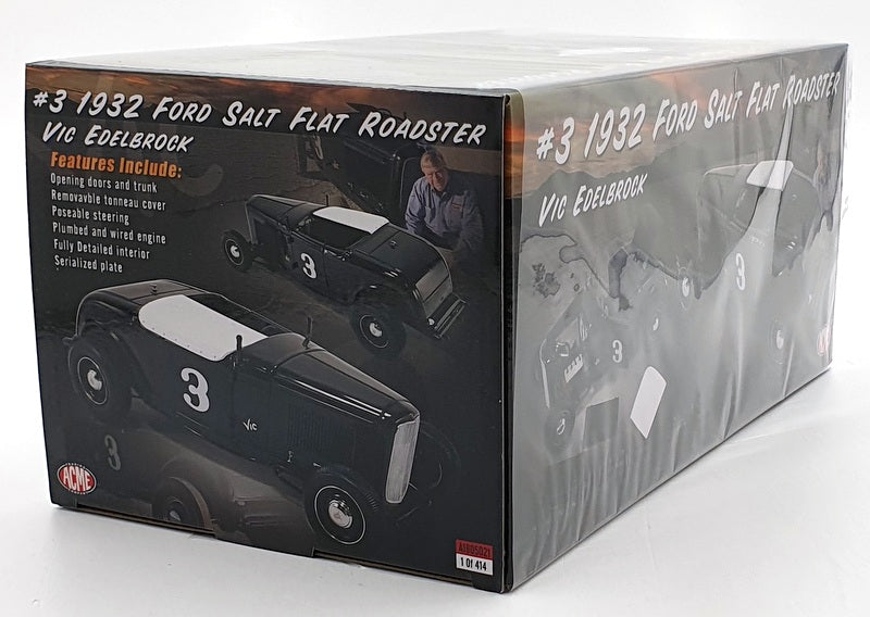 Acme 1/18 Scale Diecast A1805021 - 1932 Ford Salt Flat Roadster #3 Vic Edelbrock