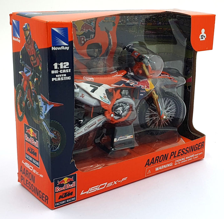 New Ray 1/12 Scale Diecast 58363 - KTM 450 SX-F #7 Motorbike - Aaron Plessinger