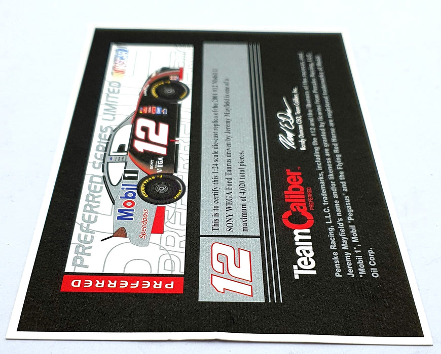 Team Caliber 1/24 Scale P122276SO - 2001 Ford Taurus #12 NASCAR - Mayfield