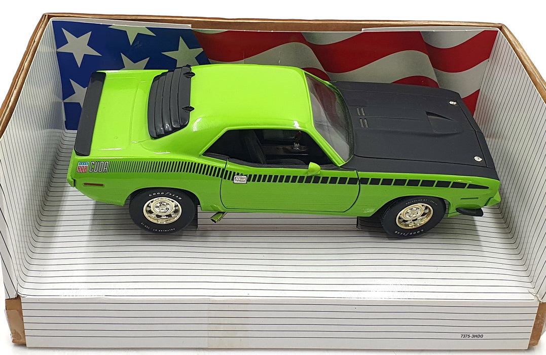 Ertl 1/18 Scale Diecast 7379 - 1970 Plymouth AAR Cuda - Green