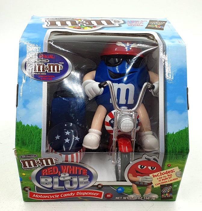 M&Ms 15467 - Red, White and Blue Motorcycle Candy Dispenser 