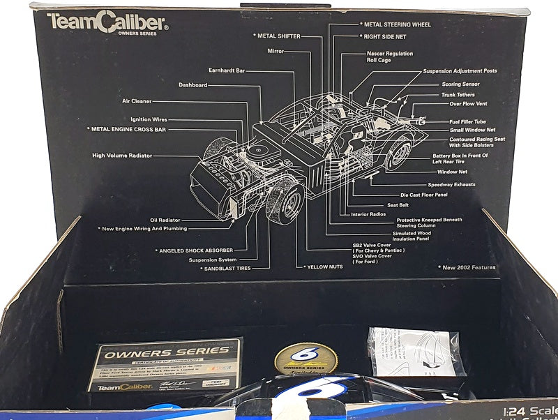 Team Caliber 1/24 Scale 0062049PF - Ford Taurus Nascar #6 Pfizer Black - Martin