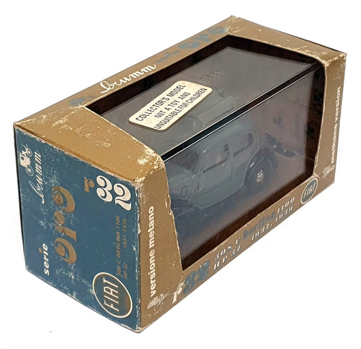 Brumm 1/43 Scale R32 - 1937-39 Fiat 508C Berlina 1100 - Grey/Black