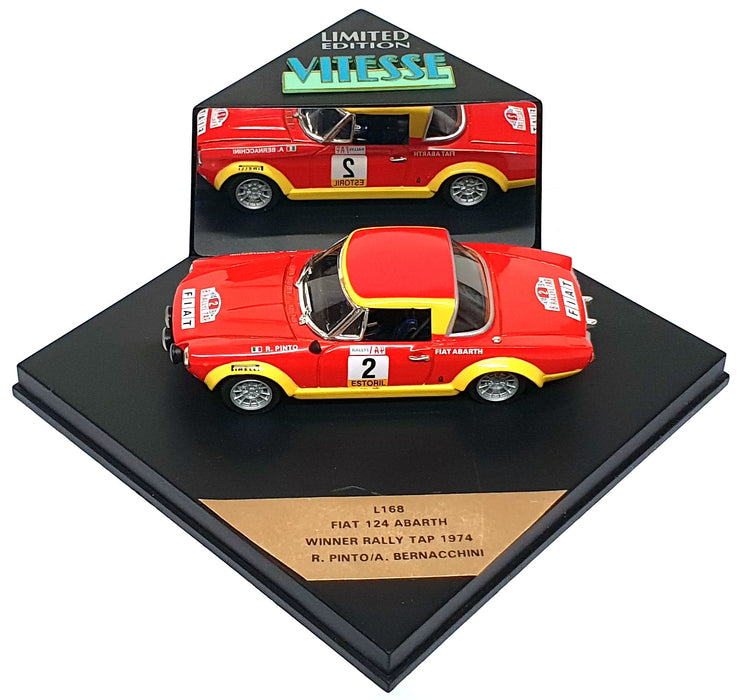 Vitesse 1/43 Scale L168 - Fiat 124 Abarth #2 Winner Rally Tap 1974