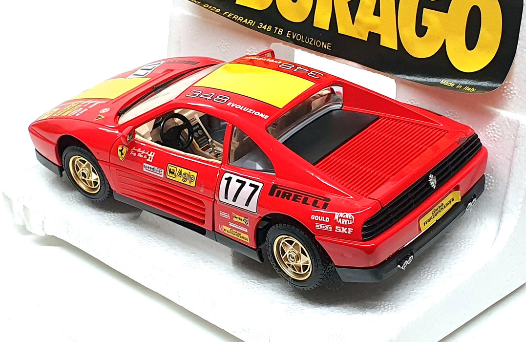 Burago 1/24 Scale Diecast 0129 - Ferrari 348 TB Evo #177 - Red