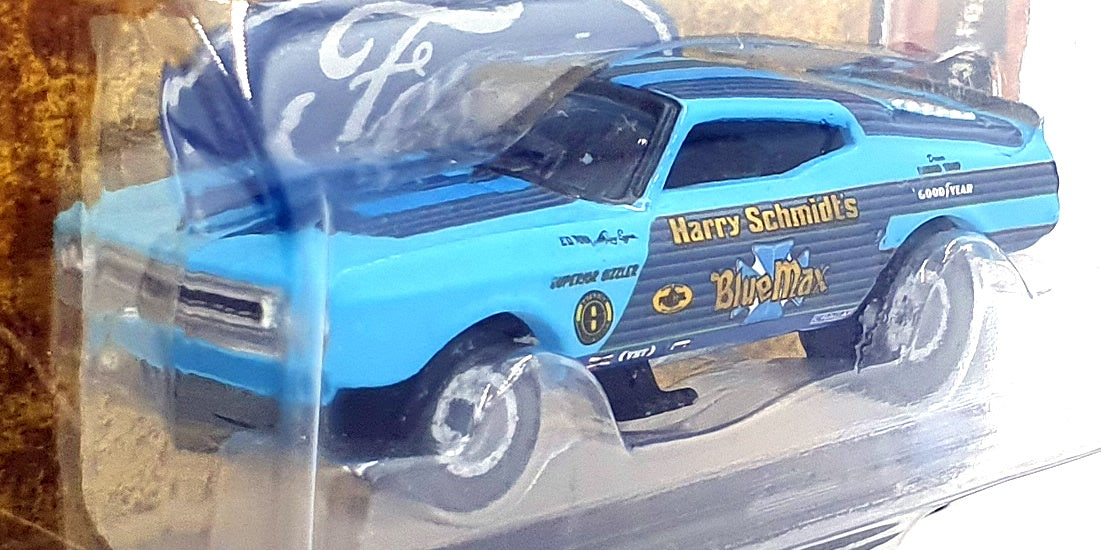 Racing Champions 1/64 Scale RC014 1973 Ford Mustang Funny Car Schmidt's Blue Max