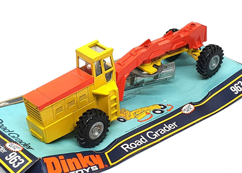 Dinky Toys Appx 30cm Long Original Diecast 963 - Road Grader - Yellow/Red