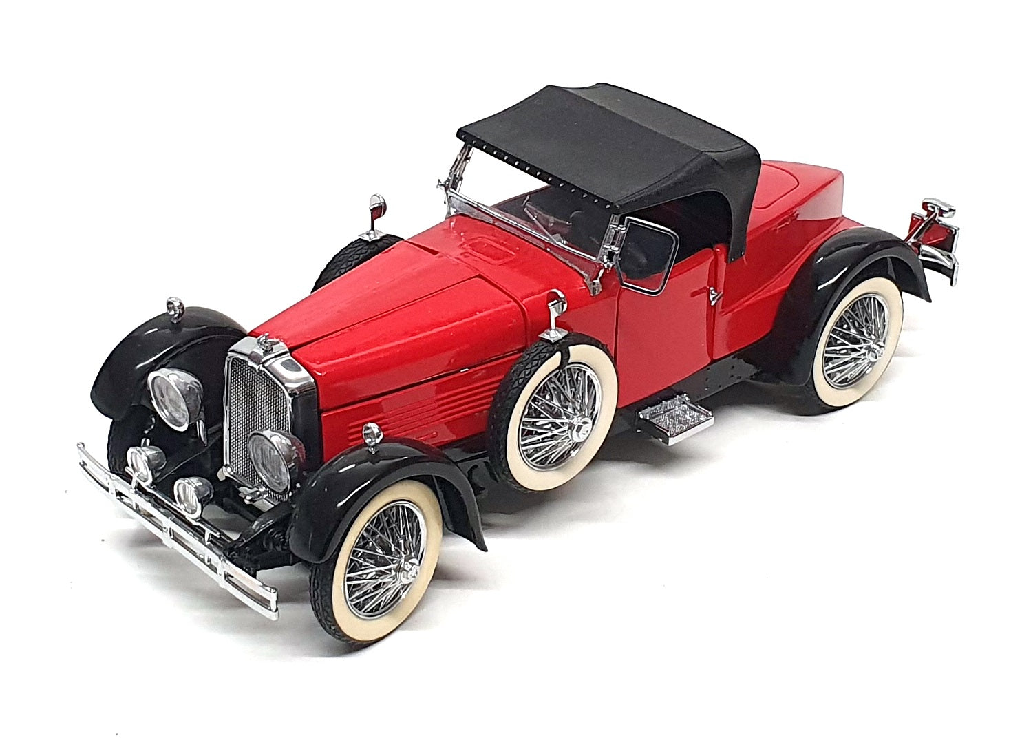 Franklin Mint 1/24 Scale 17626N - 1928 Stutz Black Hawk Boattail - Red/Black
